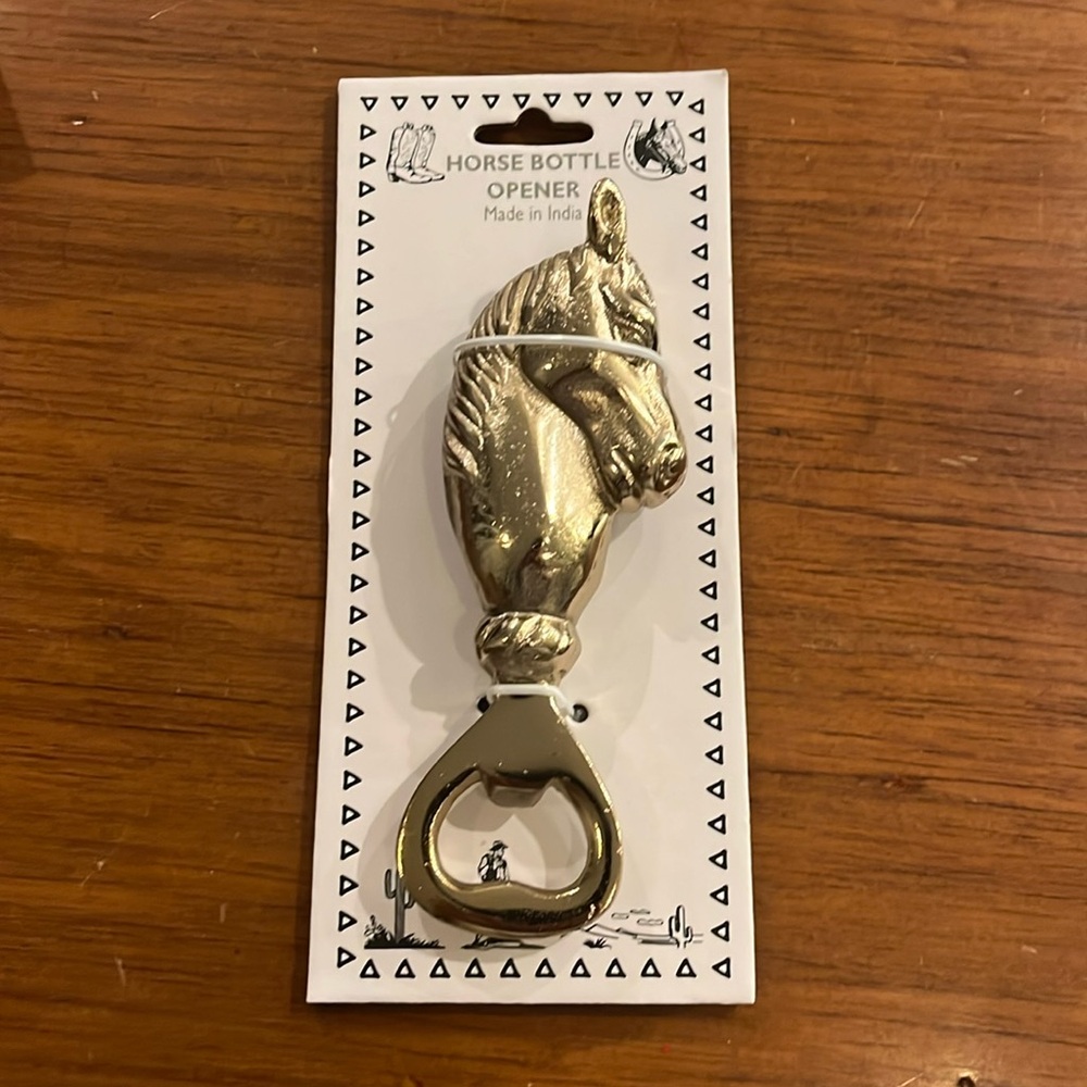 Horse Head Bottle Opener Brass new Equestrian